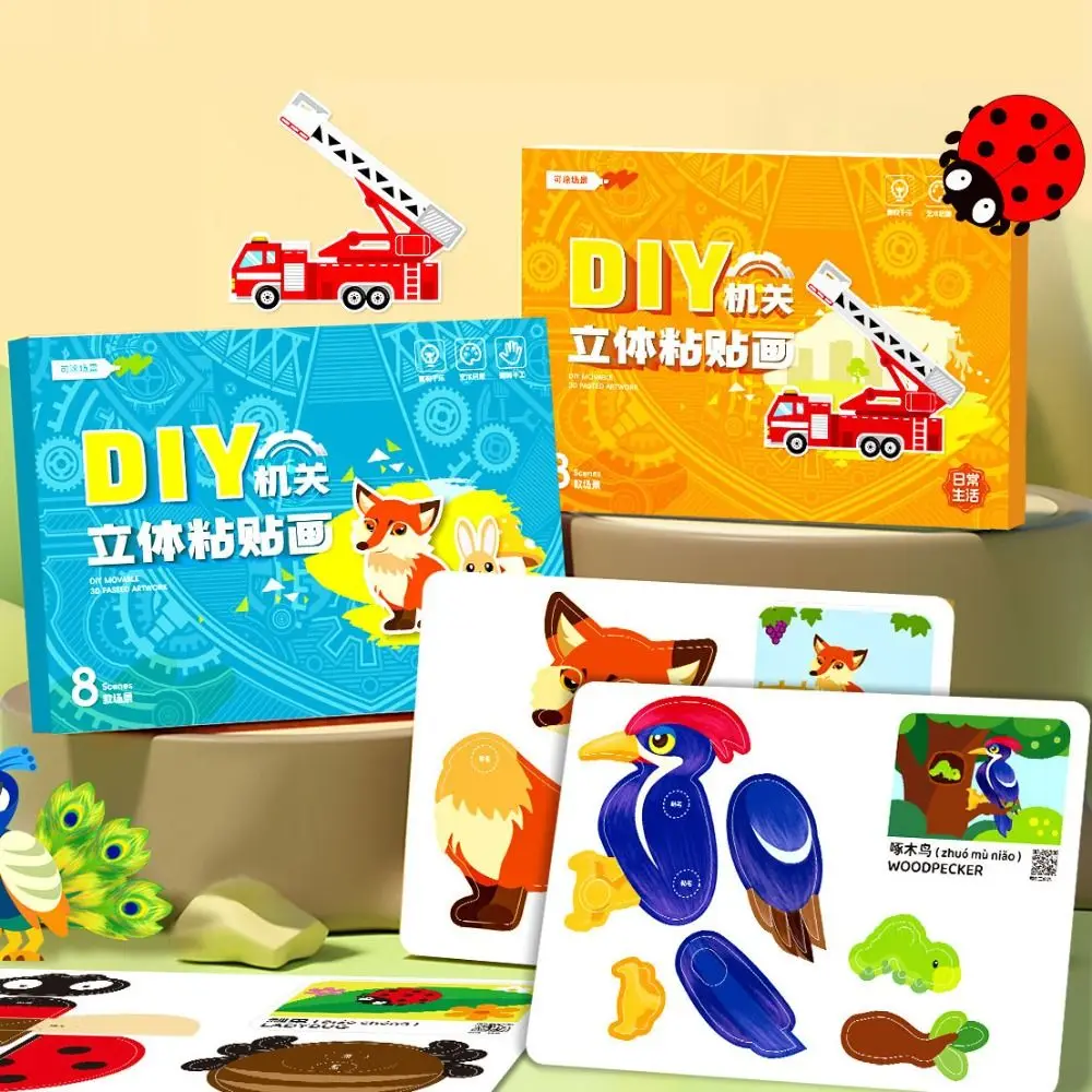 Paper 3D Geometric Sticker Books Handmade Educational Toys DIY Paste Material Kit Montessori Cartoon Animals Sticker Book Kids
Paper 3D Geometric Sticker Books Handmade Educational Toys DIY Paste Material Kit Montessori Cartoon Animals Sticker Book Kids