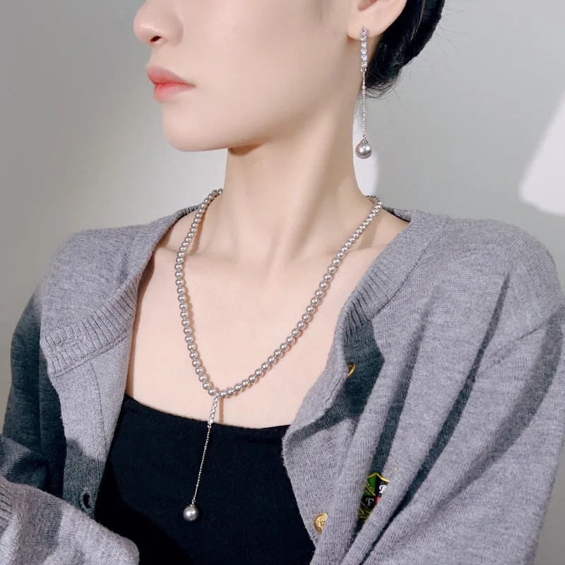 Direct Supply S925 Silver Needle Pearl Set Necklace Earrings for Women Versatile Elegant High-end Wholesale
Direct Supply S925 Silver Needle Pearl Set Necklace Earrings for Women Versatile Elegant High-end Wholesale