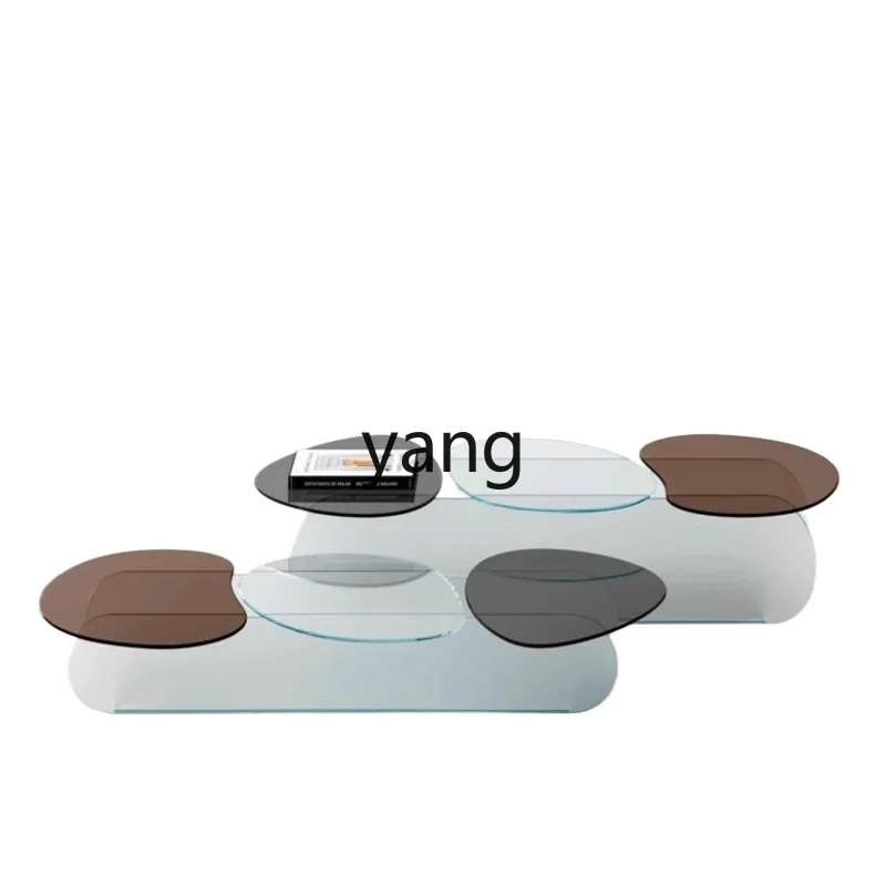 Lh modern simple three-color tempered glass coffee table living room transparent suspended coffee table
Lh modern simple three-color tempered glass coffee table living room transparent suspended coffee table