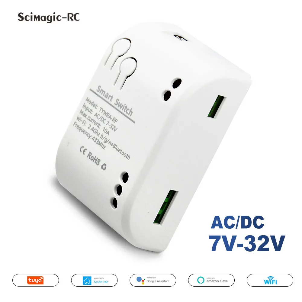 25pcs Tuya Smart Switch Relay Wifi Voice Control DIY Timer AC DC 7-32V 85-250V RF Remote Control Receiver for Alexa
25pcs Tuya Smart Switch Relay Wifi Voice Control DIY Timer AC DC 7-32V 85-250V RF Remote Control Receiver for Alexa