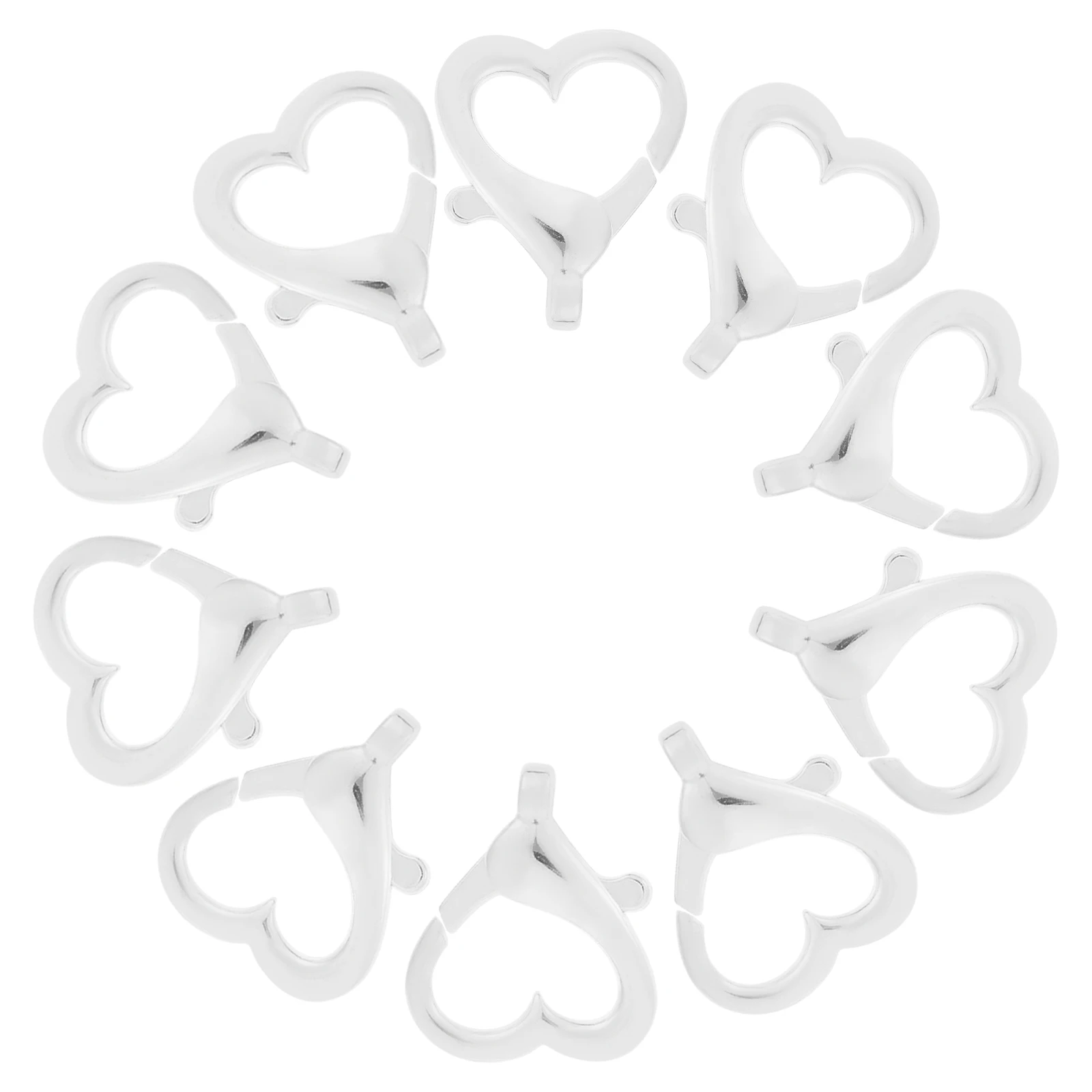 10 Pcs Heart Shape Metal Buckle Clasps Silver Charm Bracelet Lobster Clips Alloy Jewelry Making Accessories DIY Gifts
10 Pcs Heart Shape Metal Buckle Clasps Silver Charm Bracelet Lobster Clips Alloy Jewelry Making Accessories DIY Gifts