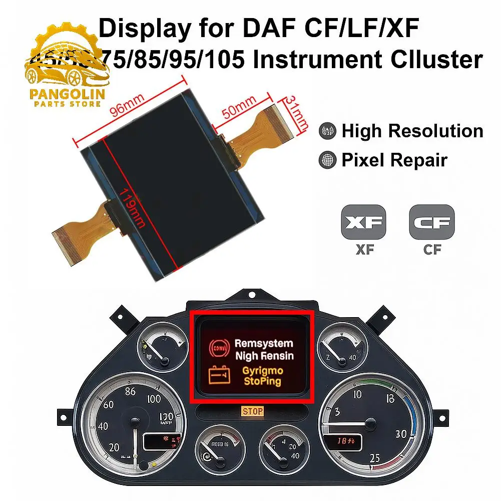 For DAF CF LF XF 45 55 75 85 95 LCD Instrument Cluster Display Screen Pixel Repair Replacement Speedometer Dashboard Monitor
For DAF CF LF XF 45 55 75 85 95 LCD Instrument Cluster Display Screen Pixel Repair Replacement Speedometer Dashboard Monitor