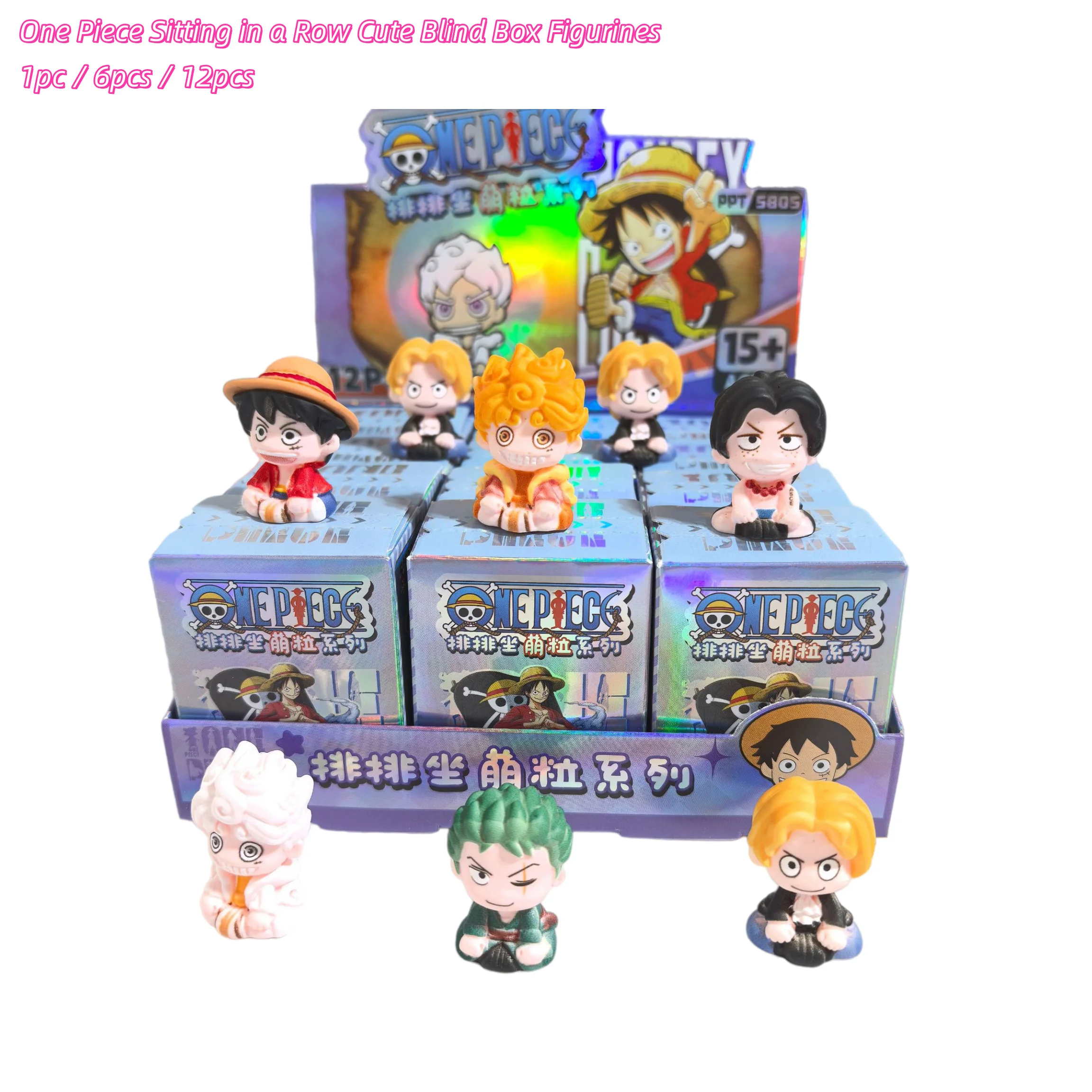 One Piece Chibi Sitting Figures Blind Box Set, Luffy Zoro Nami Ace Mini PVC Figurines, Kawaii Anime Desk Ornaments.
One Piece Chibi Sitting Figures Blind Box Set, Luffy Zoro Nami Ace Mini PVC Figurines, Kawaii Anime Desk Ornaments.