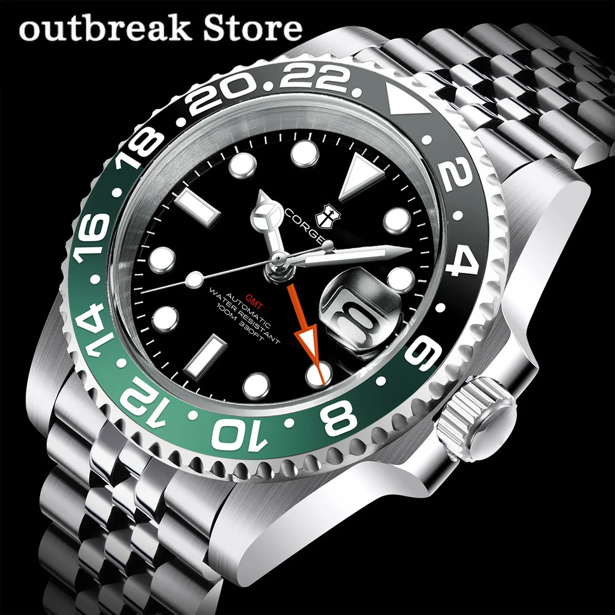 Corgeut Luxury NH34 Mechanical Wristwatch Stainless Steel GMT Watch Top Brand Sapphire Glass Men Watches reloj hombre
Corgeut Luxury NH34 Mechanical Wristwatch Stainless Steel GMT Watch Top Brand Sapphire Glass Men Watches reloj hombre