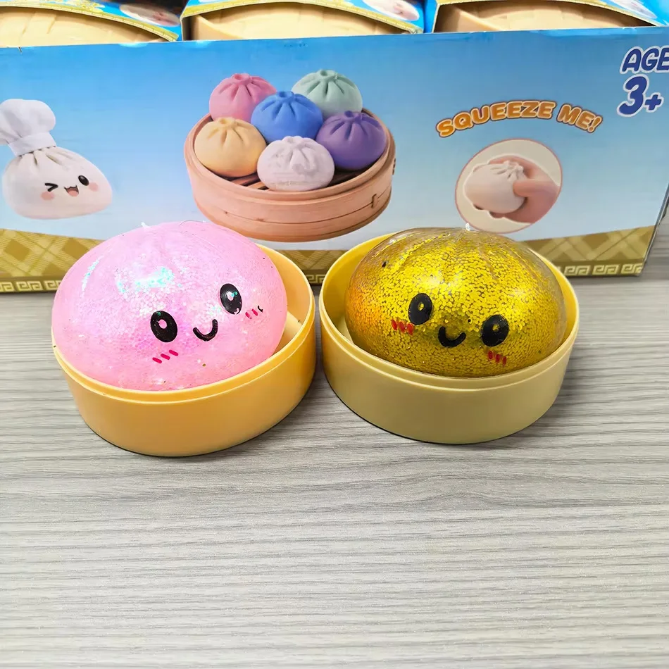 Colorful 6 Styles Glitter Dumpling Glitter Dumpling Squishy with Box Dumplings Sensory Squeeze Toy for Stress Relief Toys
Colorful 6 Styles Glitter Dumpling Glitter Dumpling Squishy with Box Dumplings Sensory Squeeze Toy for Stress Relief Toys