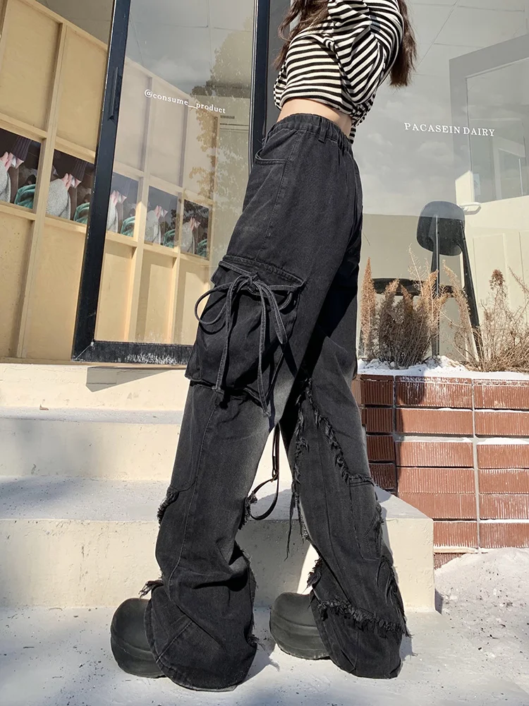 Slergiri American Retro Star Stitch Tassel Cargo Jeans Women High Street Hip Hop Baggy Y2K Straight Leg Denim Pants Streetwear
Slergiri American Retro Star Stitch Tassel Cargo Jeans Women High Street Hip Hop Baggy Y2K Straight Leg Denim Pants Streetwear