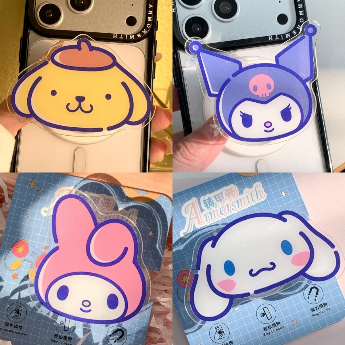Cute Sanrio Pochacco Melody For Magsafe Magnetic Phone Grip Tok Stand For iPhone Samsung Foldable Wireless Charging Case Holder
Cute Sanrio Pochacco Melody For Magsafe Magnetic Phone Grip Tok Stand For iPhone Samsung Foldable Wireless Charging Case Holder
