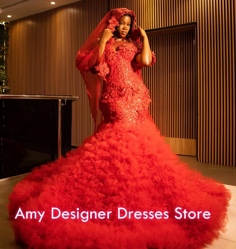 Charming Red Prom Dresses 2026 For Girls Crystals Sequins Long Mermaid Ruffles Wedding Party Dress Vestido De Gala Customized
Charming Red Prom Dresses 2026 For Girls Crystals Sequins Long Mermaid Ruffles Wedding Party Dress Vestido De Gala Customized