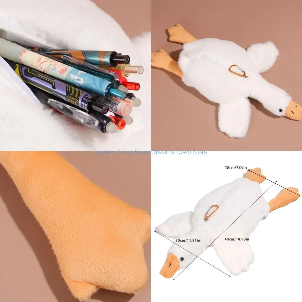 HX6A Plush Pen Bag Large Capacity Pencil Case Lovely Gooses Pencil Pen Pencil Bag Desk Organizers for Student
HX6A Plush Pen Bag Large Capacity Pencil Case Lovely Gooses Pencil Pen Pencil Bag Desk Organizers for Student