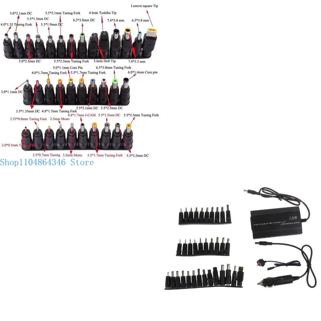 5ASD 120 Вт ноутбук ноутбук Адаптер зарядное устройство USB 5V1A Выход 34 Подсказки Установки 
5ASD 120 Вт ноутбук ноутбук Адаптер зарядное устройство USB 5V1A Выход 34 Подсказки Установки