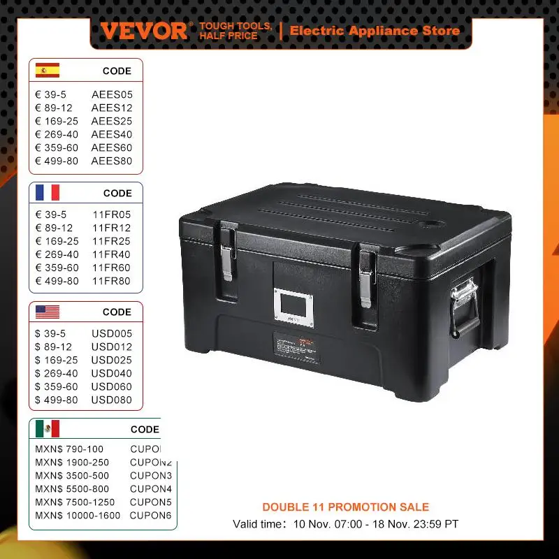 VEVOR изолированный контейнер для пищевых продуктов 36Qt емкость Штабелируемый Кейтеринг горячий контейнер с 3 кастрюлями из нержавеющей стали верхняя нагрузка LLDPE подогреватель пищи
VEVOR изолированный контейнер для пищевых продуктов 36Qt емкость Штабелируемый Кейтеринг горячий контейнер с 3 кастрюлями из нержавеющей стали верхняя нагрузка LLDPE подогреватель пищи