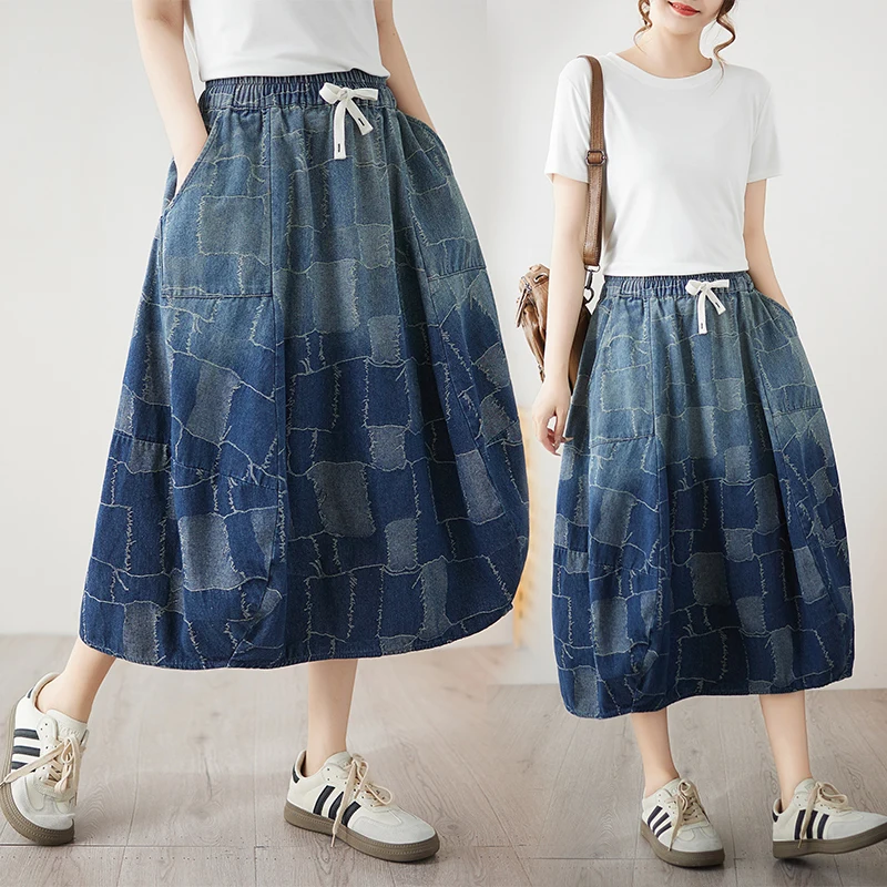 Graduated Floral Embroidery Denim Skirt Thin Style Spring Summer Slimming Midi Skirt Artistic Personality Versatile Bloom Skirt
Graduated Floral Embroidery Denim Skirt Thin Style Spring Summer Slimming Midi Skirt Artistic Personality Versatile Bloom Skirt