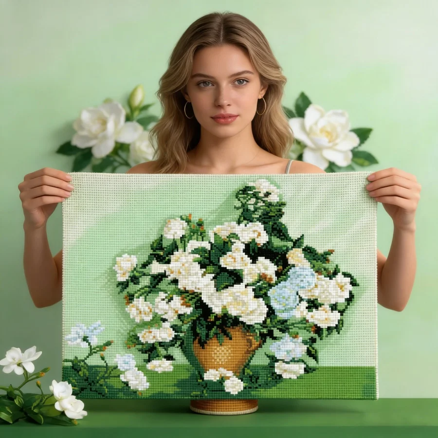 2026 New style White Flower Printed Canvas Cross Stitch Kits Thread Embroidery Kit DIY Set Needlework Cross-Stitch Decor
2026 New style White Flower Printed Canvas Cross Stitch Kits Thread Embroidery Kit DIY Set Needlework Cross-Stitch Decor