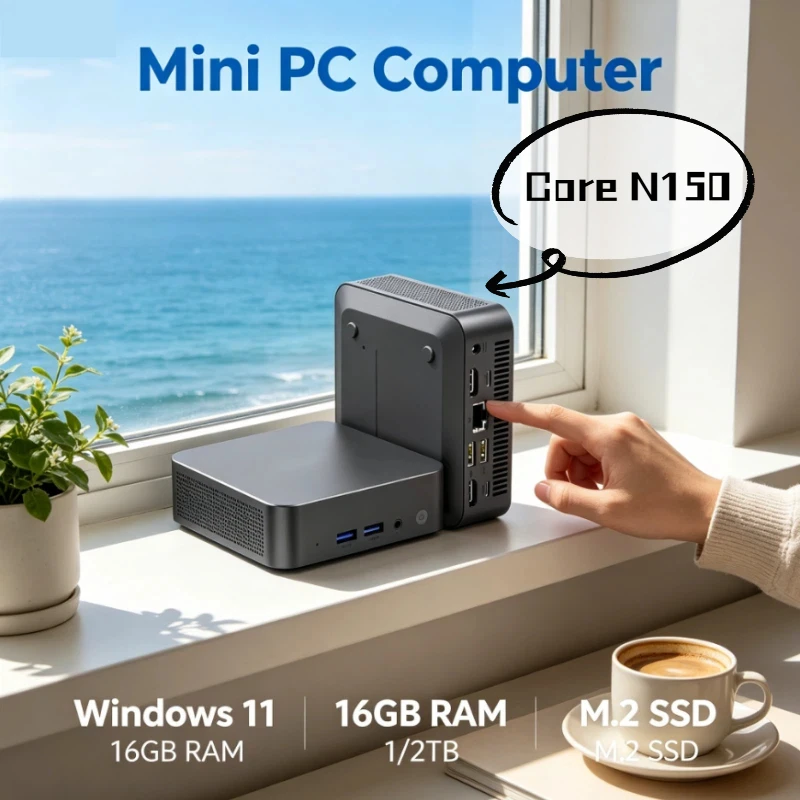 New Upgrade High Performance Core N150 Mini PC 4K HD Windows 11 Pro 32GB RAM 1TB 2TB SSD WIFI6 BT5.2 3 Years Warranty
New Upgrade High Performance Core N150 Mini PC 4K HD Windows 11 Pro 32GB RAM 1TB 2TB SSD WIFI6 BT5.2 3 Years Warranty