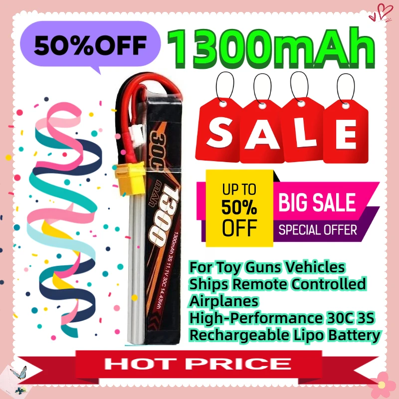 1300 мАч 11,1 В для игрушечных пистолетов, транспортных средств, кораблей, самолетов с дистанционным управлением, высокопроизводительная 30C 3S перезаряжаемая липо-батарея
1300 мАч 11,1 В для игрушечных пистолетов, транспортных средств, кораблей, самолетов с дистанционным управлением, высокопроизводительная 30C 3S перезаряжаемая липо-батарея