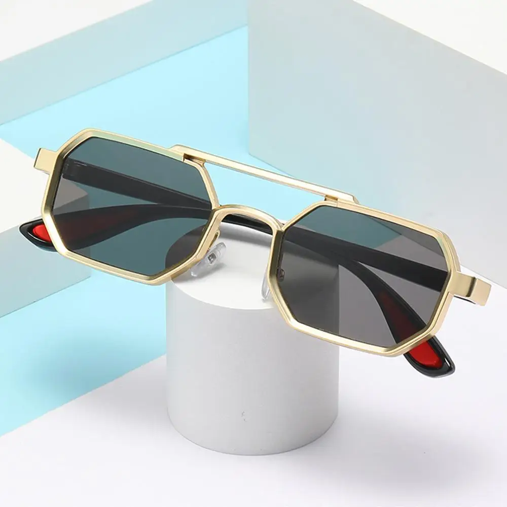 Fashion Metal Polygon Sunglasses Retro Punk Men's Shades Designer Trendy Double Bridge Sun Glasses UV400 Street Wear Eyewear
Fashion Metal Polygon Sunglasses Retro Punk Men's Shades Designer Trendy Double Bridge Sun Glasses UV400 Street Wear Eyewear