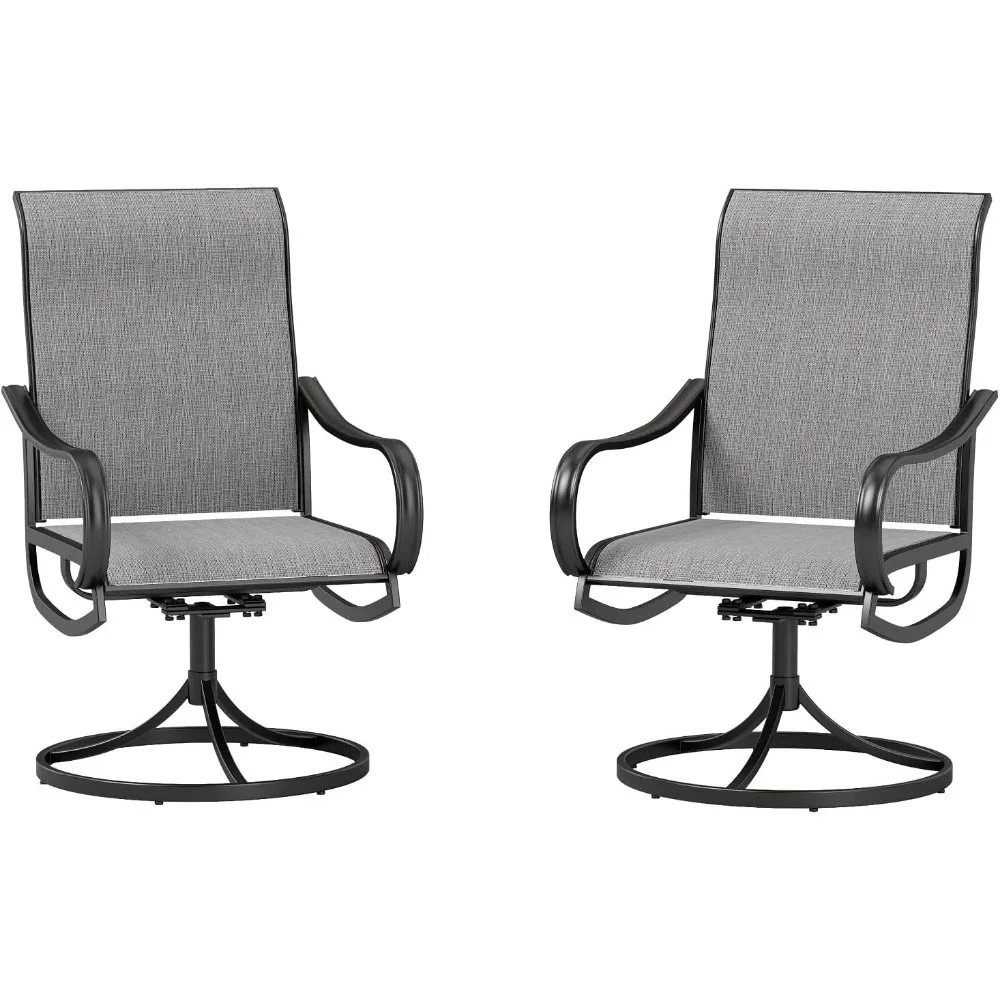 Outdoor Swivel Patio Dining Chairs Set of 2, High Back Breathable Textilene Patio Chairs for Balcony, Backyard, Deck, G
Outdoor Swivel Patio Dining Chairs Set of 2, High Back Breathable Textilene Patio Chairs for Balcony, Backyard, Deck, G