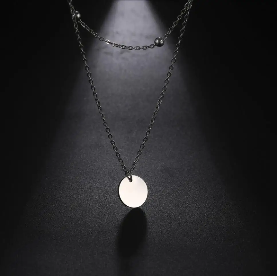 1PC Silver Color Double Layer Round Disc Pendant Necklace Bead Chain Charm Necklace For Women Jewelry F1397
1PC Silver Color Double Layer Round Disc Pendant Necklace Bead Chain Charm Necklace For Women Jewelry F1397
