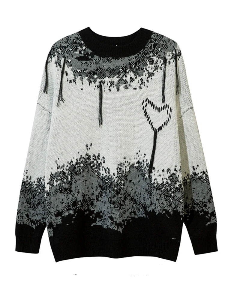Autumn Winter Woman Harajuku Fashion Jumper Contrast Color Sweater Knitwears Oversize Unisex Jerseys 2000s Aesthetic Gothic Y2k
Autumn Winter Woman Harajuku Fashion Jumper Contrast Color Sweater Knitwears Oversize Unisex Jerseys 2000s Aesthetic Gothic Y2k