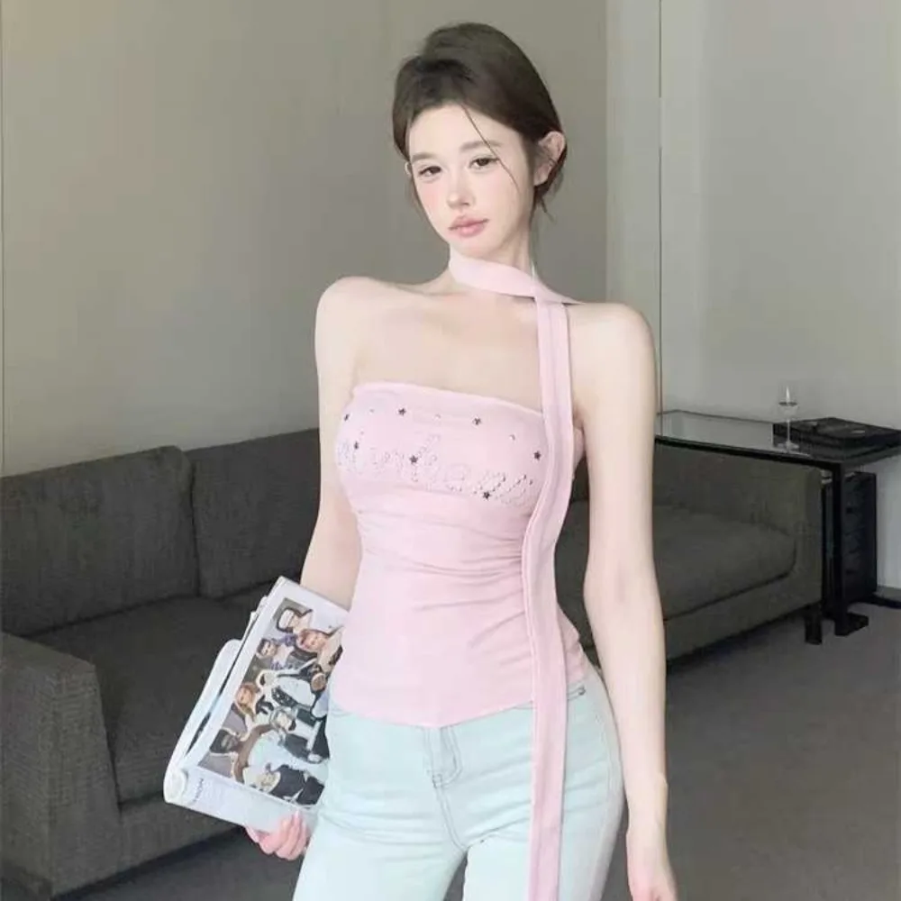 Fashion Cotton Tube Top Cami Rhinestone Casual Strapless Camisole Diamond Print Top Women
Fashion Cotton Tube Top Cami Rhinestone Casual Strapless Camisole Diamond Print Top Women