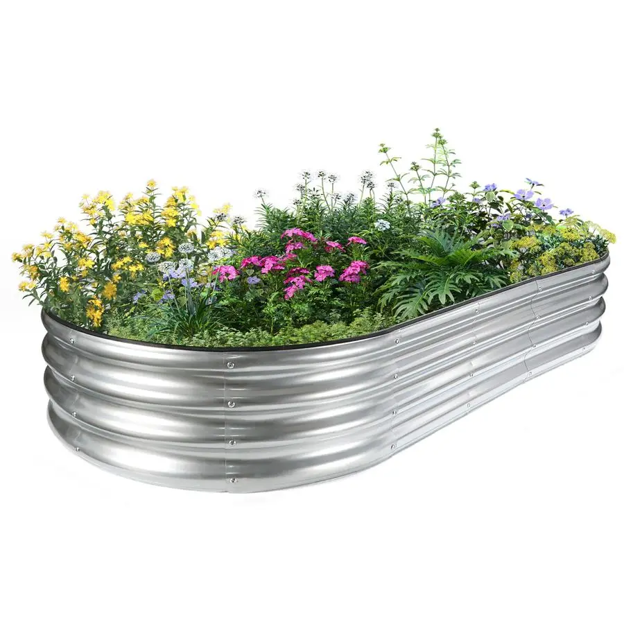 631ft Oval Raised Garden Bed,Galvanized Raised Garden Bed Kit Outdoor Metal Gardening Planter Box for Vegetable, Fruits, FlowerH
631ft Oval Raised Garden Bed,Galvanized Raised Garden Bed Kit Outdoor Metal Gardening Planter Box for Vegetable, Fruits, FlowerH