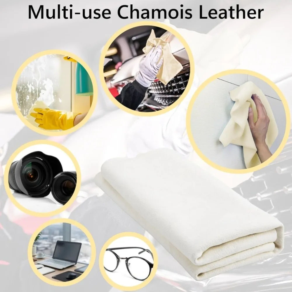 1pc Chamois Towel for Car, Shammy Cloth for Car Drying Absorber Towel for Car Chamois Cloth, Real Leather Reusable Washing Shammy for Car Drying, Window Glass Cleaning, Home
1pc Chamois Towel for Car, Shammy Cloth for Car Drying Absorber Towel for Car Chamois Cloth, Real Leather Reusable Washing Shammy for Car Drying, Window Glass Cleaning, Home