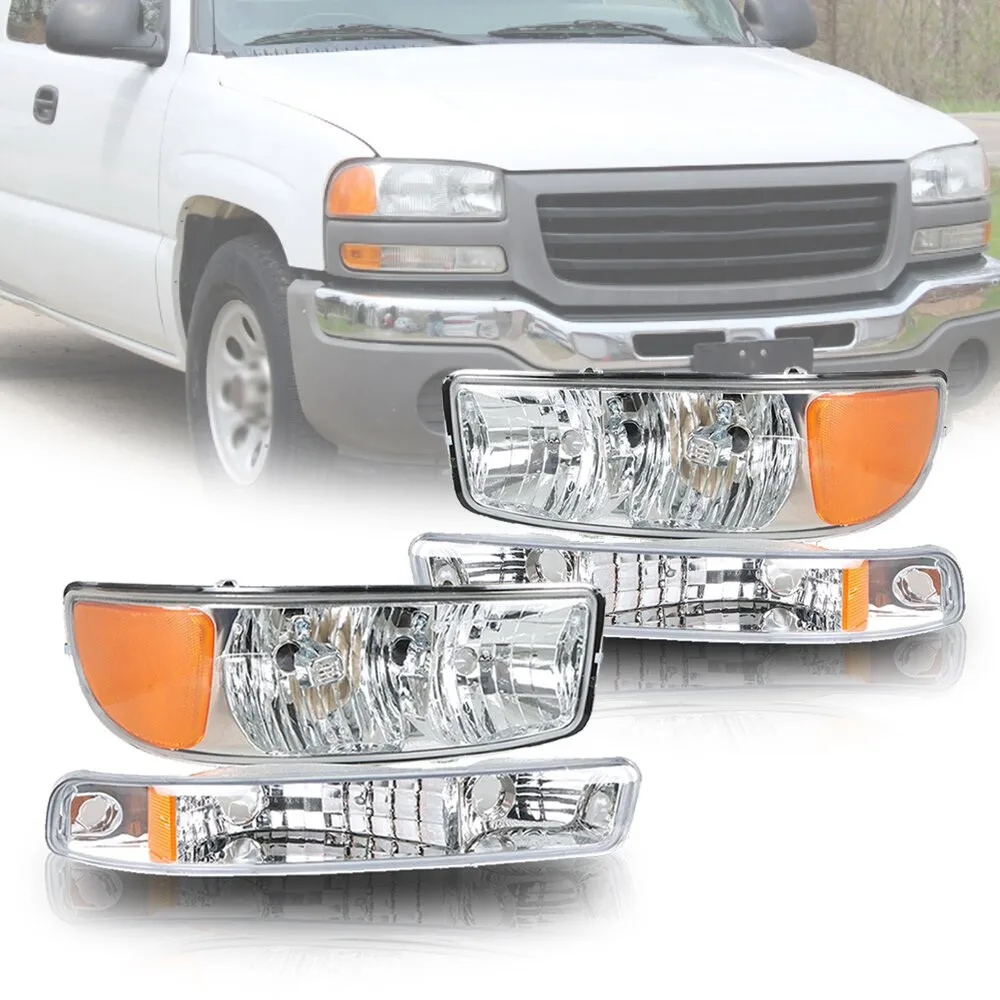 Headlights Assembly For GMC Sierra 1500 2000-2006 Yukon 1999-2007 Left +Right
Headlights Assembly For GMC Sierra 1500 2000-2006 Yukon 1999-2007 Left +Right