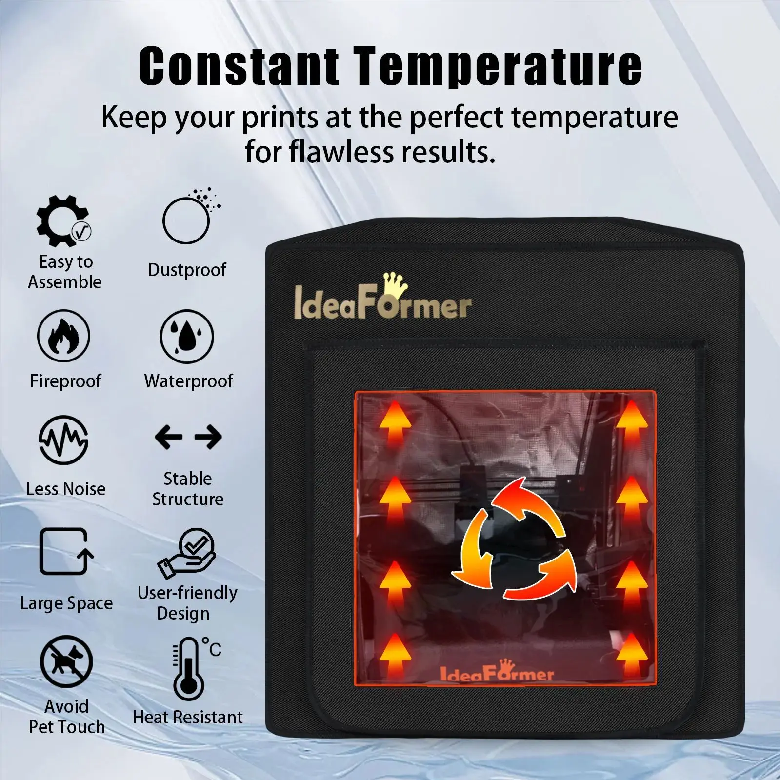 For IR3 V2 Conveyor Belt Printer Enclosure Constant temperature Printing Fireproof Noise prevention for IR3 V2 Belt Printer
For IR3 V2 Conveyor Belt Printer Enclosure Constant temperature Printing Fireproof Noise prevention for IR3 V2 Belt Printer