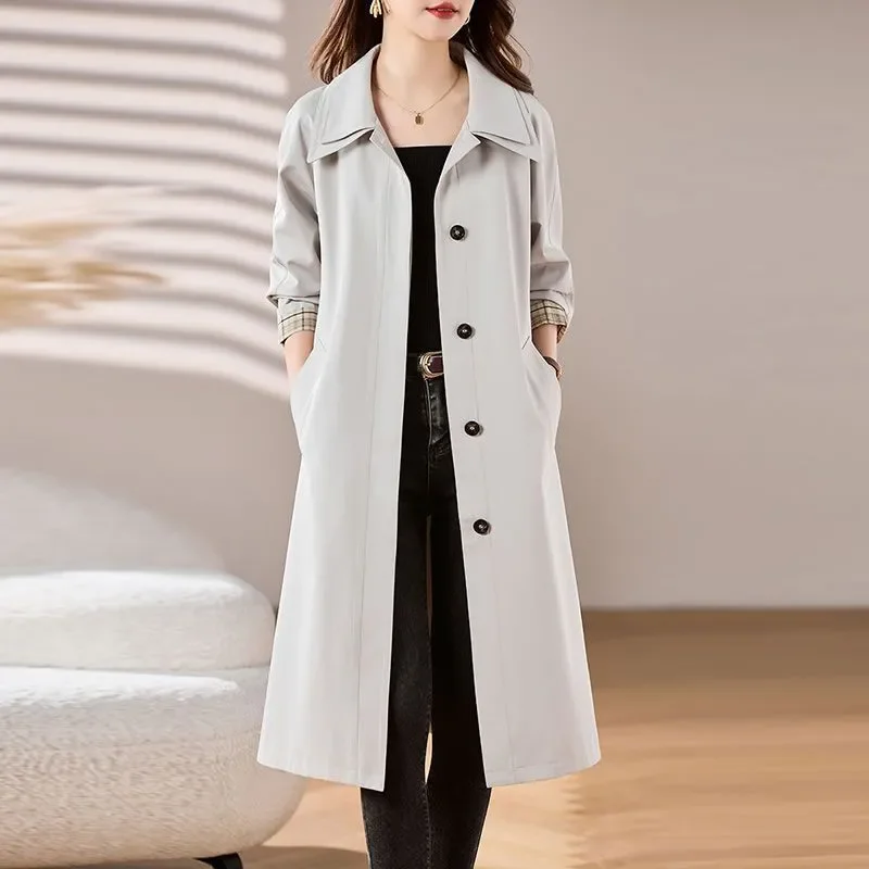 Chic Casual Trenchcoat Women's Overcoat 2026 Spring Autumn New High-End Fashion Mid-Length Loose Single-Breasted Windbreakers Co
Chic Casual Trenchcoat Women's Overcoat 2026 Spring Autumn New High-End Fashion Mid-Length Loose Single-Breasted Windbreakers Co