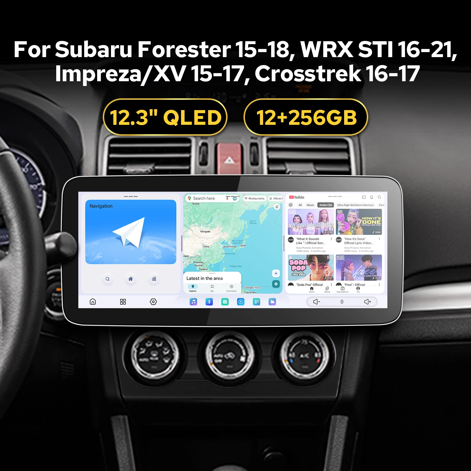 12.3"Android Multimedia Car Stereo for Subaru Forester 2015-2018/WRX STI 2016-2021/Impreza/XV 2015-2017/Crosstrek 2016-2017
12.3"Android Multimedia Car Stereo for Subaru Forester 2015-2018/WRX STI 2016-2021/Impreza/XV 2015-2017/Crosstrek 2016-2017