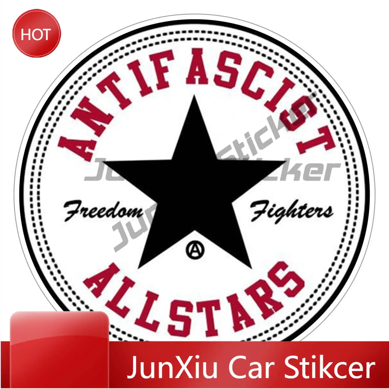 Circular Vinyl Stickers Antifa Antifascist Allstars Laptop Window Wall Car Slogan Punk Alternative Cover scratches Decoration
Circular Vinyl Stickers Antifa Antifascist Allstars Laptop Window Wall Car Slogan Punk Alternative Cover scratches Decoration