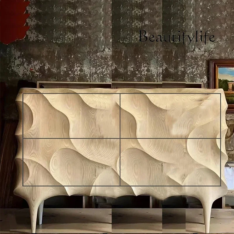 LJYNordic modern wavy solid wood porch decorative cabinet living room simple dining side cabinet storage storage cabinet
LJYNordic modern wavy solid wood porch decorative cabinet living room simple dining side cabinet storage storage cabinet