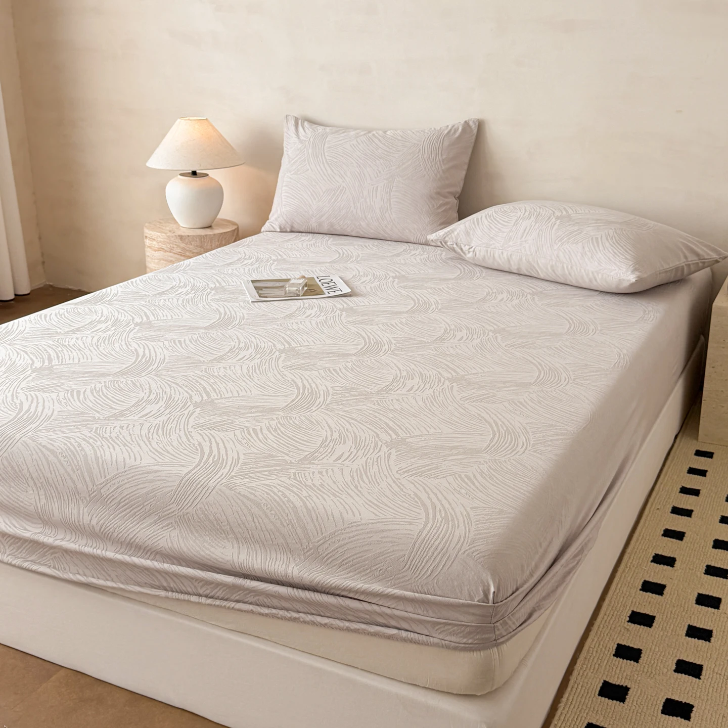 100%Cotton Jacquard Bed Sheet Thick Single/Queen/King Size Bed Sheet with Elastic Bed Linen Comfortable lençol de cama de casal
100%Cotton Jacquard Bed Sheet Thick Single/Queen/King Size Bed Sheet with Elastic Bed Linen Comfortable lençol de cama de casal