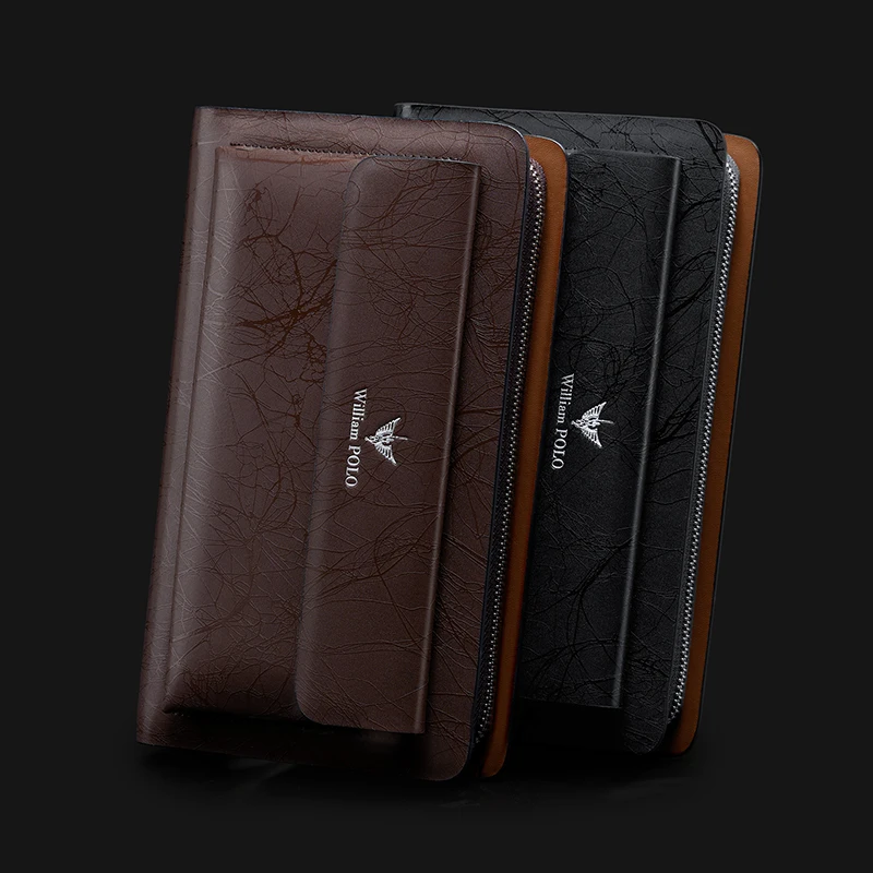 WilliamPOLO Vintage Style Brown Genuine Leather Travel Wallet with Long Handbag Sim Card Slots Zipper Closure for Daily Use
WilliamPOLO Vintage Style Brown Genuine Leather Travel Wallet with Long Handbag Sim Card Slots Zipper Closure for Daily Use