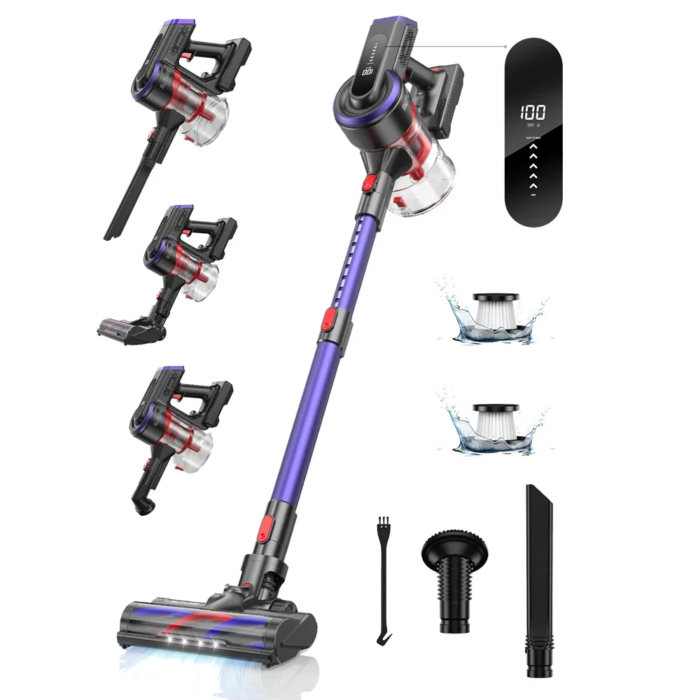 For Powerful Cordless Vacuum Cleaner Wireless Handheld For Home Appliance with Touch Screen 55 Min Run
For Powerful Cordless Vacuum Cleaner Wireless Handheld For Home Appliance with Touch Screen 55 Min Run