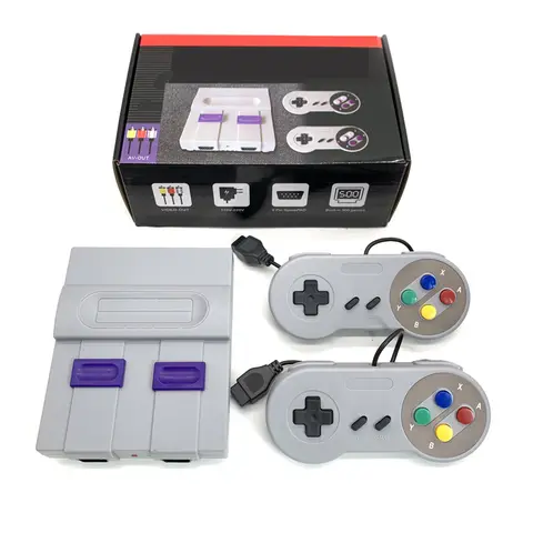 SNES500 Mini NES Console per videogiochi classica retrò PlayStation Console di gioco portatile 2 FC Lettore di giochi AV TV con doppi controller