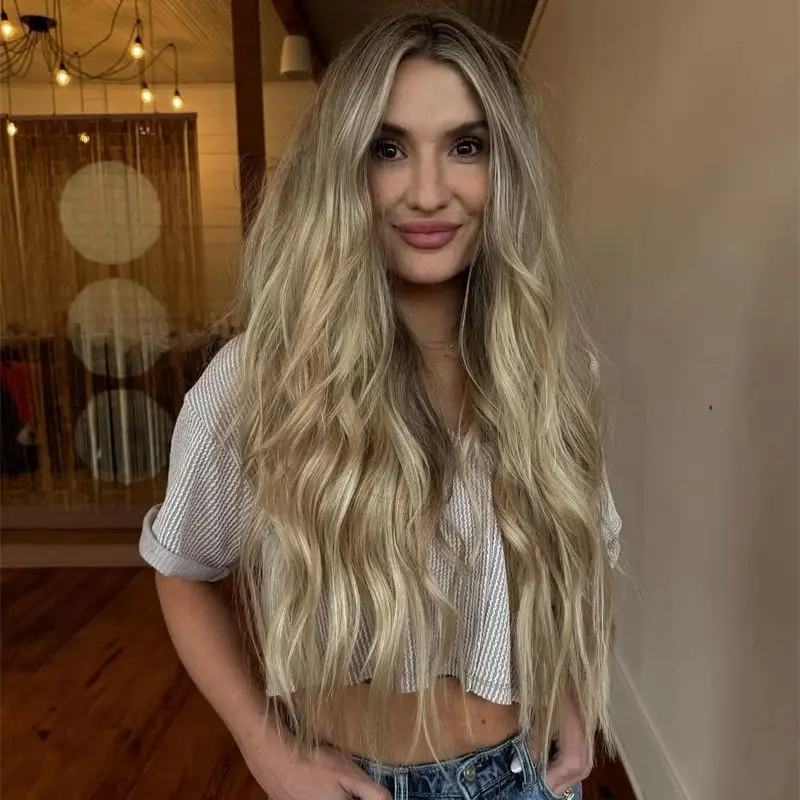 13x4 Luxury Ombre Golden Blonde Wig for Wome Balayage Blonde Synthetic Lace Front Wig Pre Plucked Hairline with Baby Hair Party
13x4 Luxury Ombre Golden Blonde Wig for Wome Balayage Blonde Synthetic Lace Front Wig Pre Plucked Hairline with Baby Hair Party