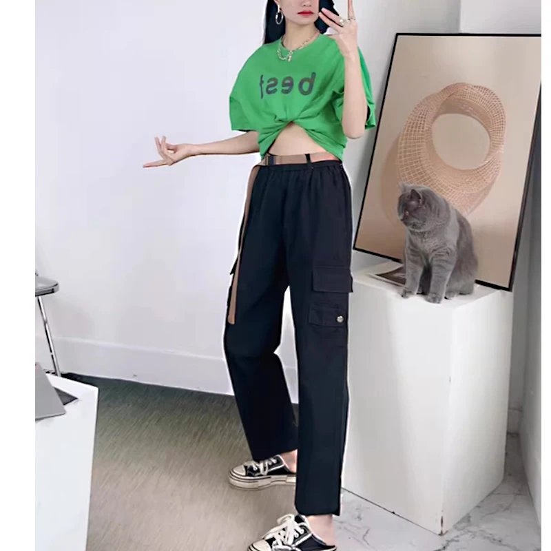 Plus size Trendy Ins work pants for women in summer thin design versatile for high school students casual ankle binding pantas
Plus size Trendy Ins work pants for women in summer thin design versatile for high school students casual ankle binding pantas
