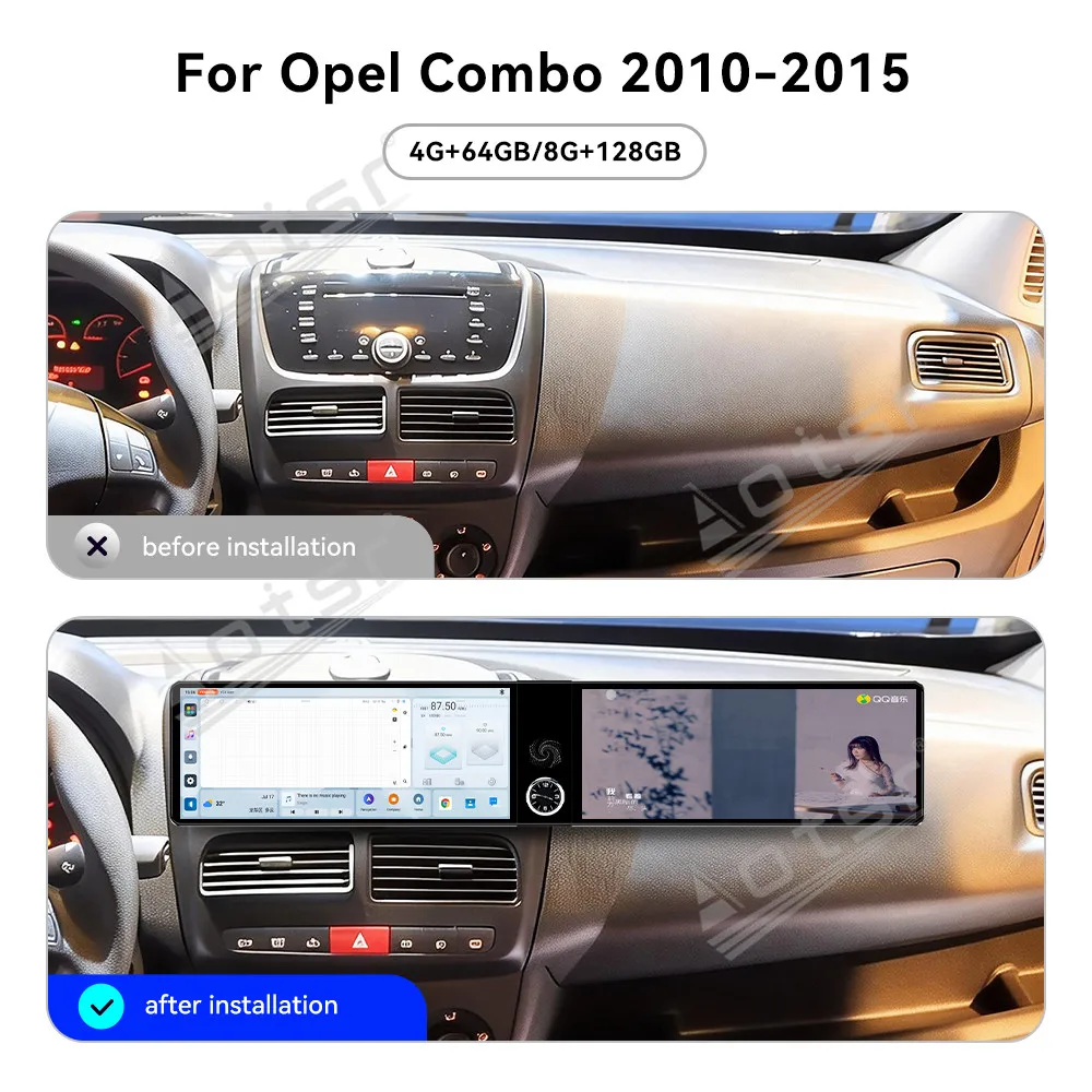 Для Opel Combo 2010-2015: 12.3-дюймовое автомобильное радио с двумя экранами на Android 13, мультимедийный видеоплеер, GPS-навигация, Carplay, Wi-Fi, DSP
Для Opel Combo 2010-2015: 12.3-дюймовое автомобильное радио с двумя экранами на Android 13, мультимедийный видеоплеер, GPS-навигация, Carplay, Wi-Fi, DSP