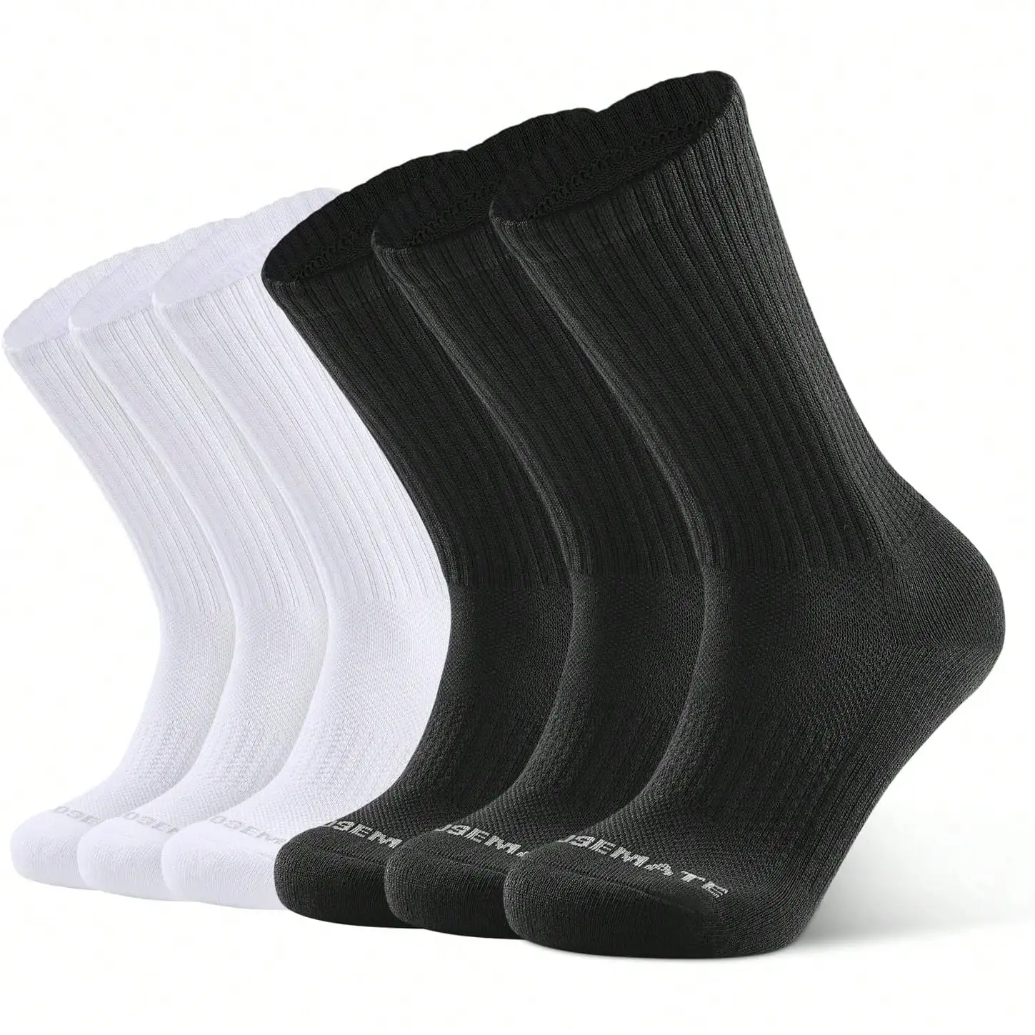 Men's Moisture-Wicking Cushioned Crew Socks 6 Pairs For Sports
Men's Moisture-Wicking Cushioned Crew Socks 6 Pairs For Sports