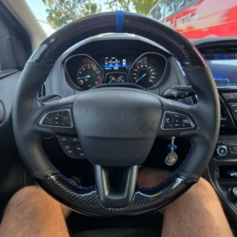 Custom Carbon Fiber Leather (RS | ST | ST-Line) 2015-2018 Kuga (ST-Line) Ecosport (ST-Line) Steering Wheel Cover For Ford Focus
Custom Carbon Fiber Leather (RS | ST | ST-Line) 2015-2018 Kuga (ST-Line) Ecosport (ST-Line) Steering Wheel Cover For Ford Focus