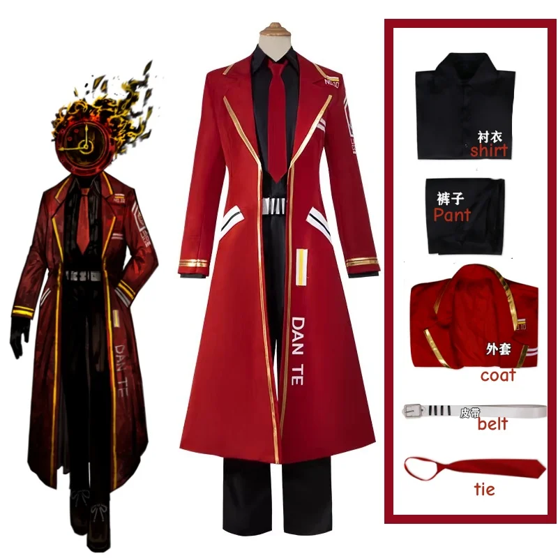 Anime Limbus Dante Cosplay Costume Male Red Top Overcoat Shirt Pants Suit Full Set Halloween Party Carnival Role Play Clothe
Anime Limbus Dante Cosplay Costume Male Red Top Overcoat Shirt Pants Suit Full Set Halloween Party Carnival Role Play Clothe
