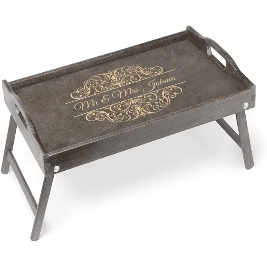 Maverton Personalized Bed Tray for Couples - Engraved Serving Tray for Wedding - Wooden Breakfast Table for Pair - Gray Tray wi
Maverton Personalized Bed Tray for Couples - Engraved Serving Tray for Wedding - Wooden Breakfast Table for Pair - Gray Tray wi