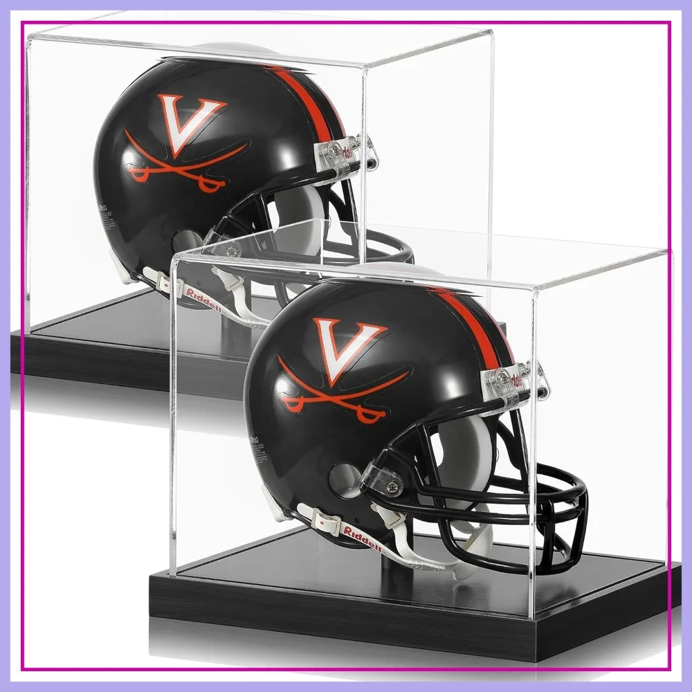 Clear Acrylic Helmet Display Case, UV Protection, Solid Wood Base, 2 Pack for Football Baseball Collectibles
Clear Acrylic Helmet Display Case, UV Protection, Solid Wood Base, 2 Pack for Football Baseball Collectibles
