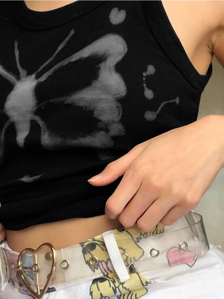 Printed Sleeveless Graphic T Shirts Y2k Aesthetic Clothes Crop Top Streetwear Tanks
Printed Sleeveless Graphic T Shirts Y2k Aesthetic Clothes Crop Top Streetwear Tanks