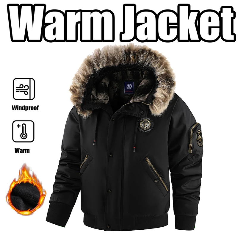 2025 New Winter New Padded Thickened Warm Coat Fashion Trend Outdoor Windproof Hooded Jacket Men's Casual Classic Cargo Parkas 
2025 New Winter New Padded Thickened Warm Coat Fashion Trend Outdoor Windproof Hooded Jacket Men's Casual Classic Cargo Parkas