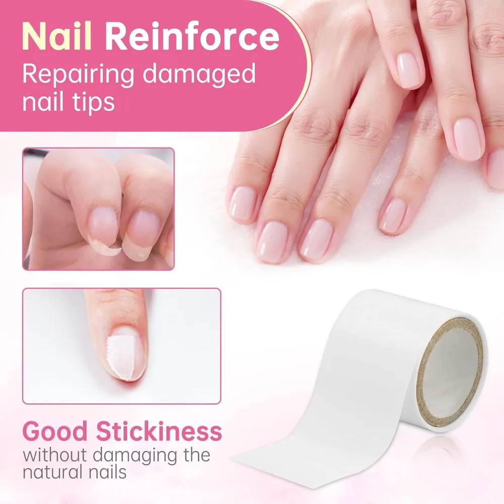Self Adhesive Nail Repair Bandage Tape for Gel Acrylic Nail Art Extension Fiberglass Manicures Instant Reinforce Easy Trimmerable UV Nail Wrap Protector Professional Salon Tool
Self Adhesive Nail Repair Bandage Tape for Gel Acrylic Nail Art Extension Fiberglass Manicures Instant Reinforce Easy Trimmerable UV Nail Wrap Protector Professional Salon Tool