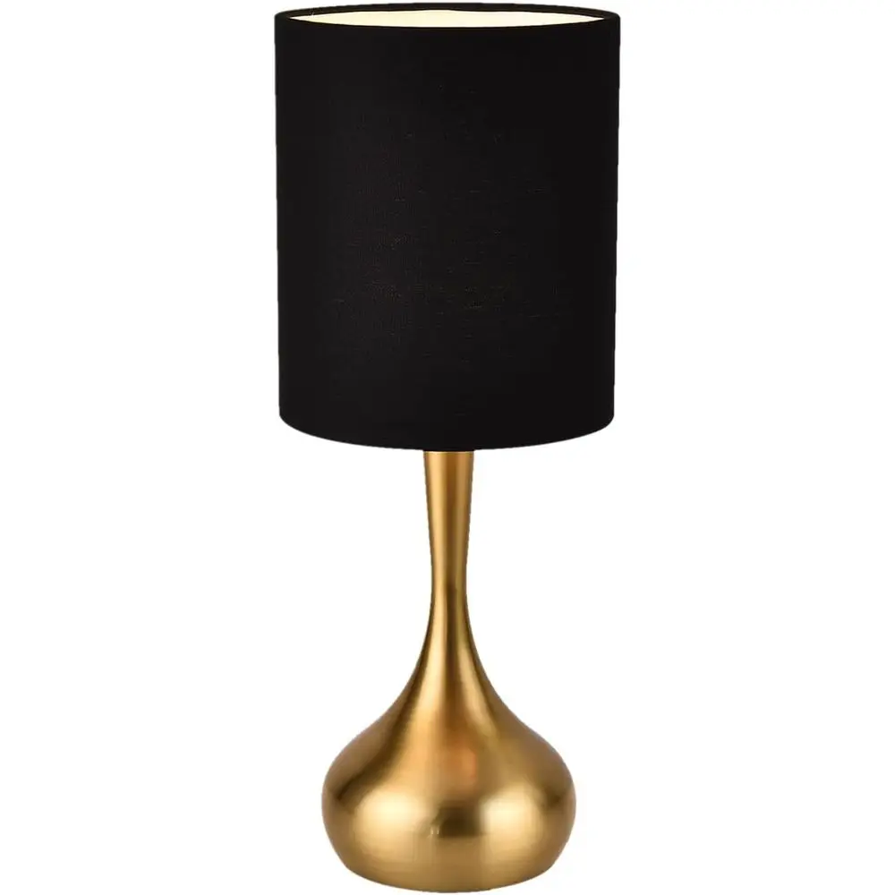 KUNJOULAM ern Table Lamp, 17.3" Small Desk Light with Brass Metal Droplet Base, Black Cylinder Linen Drum Shade, Nightstand Lamp
KUNJOULAM ern Table Lamp, 17.3" Small Desk Light with Brass Metal Droplet Base, Black Cylinder Linen Drum Shade, Nightstand Lamp