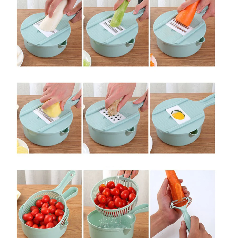 12pcs Vegetable Slicer Shredder Chopper Kitchen Tool Turnip Grater Radish Potato Accessories AntiSlip Safe
12pcs Vegetable Slicer Shredder Chopper Kitchen Tool Turnip Grater Radish Potato Accessories AntiSlip Safe
