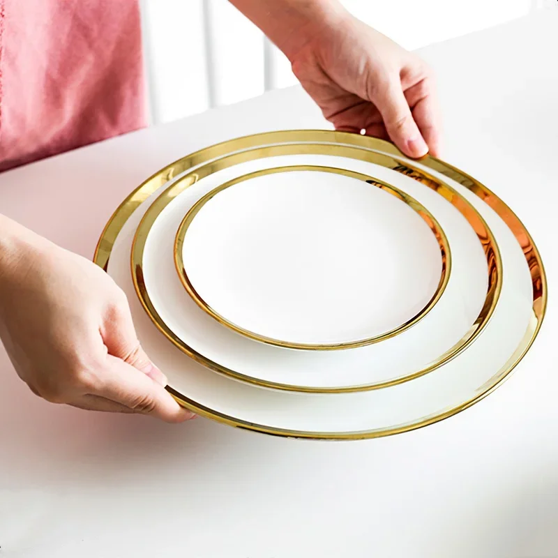 Керамическая тарелка, круглая, белая, Пномпень, серебро, 6/8/10 дюймов, край, скандинавский отель, фарфоровая закуска в западном стиле, принадлежности для домашней кухни
Керамическая тарелка, круглая, белая, Пномпень, серебро, 6/8/10 дюймов, край, скандинавский отель, фарфоровая закуска в западном стиле, принадлежности для домашней кухни